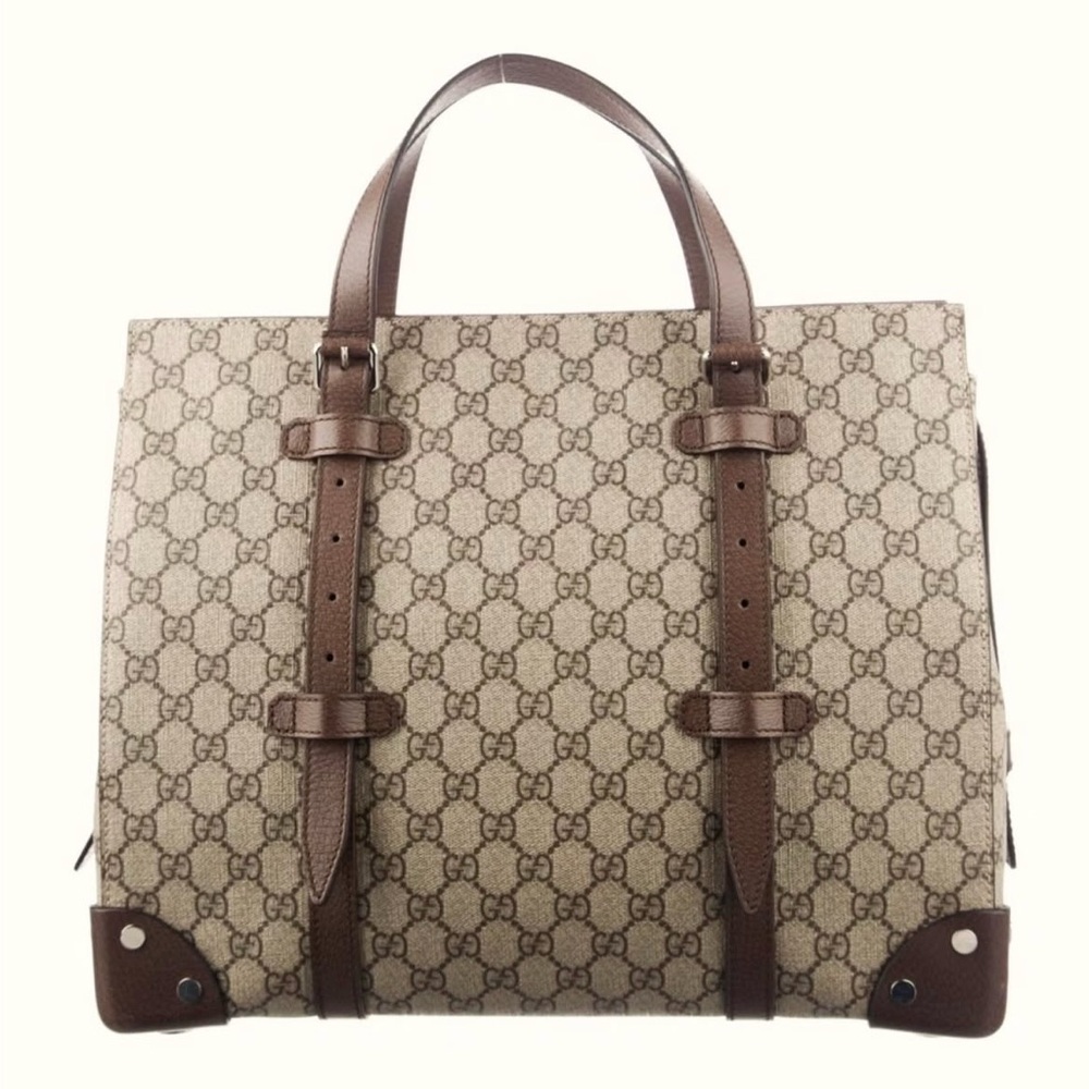 Gucci Beige and Brown Monogram Tote